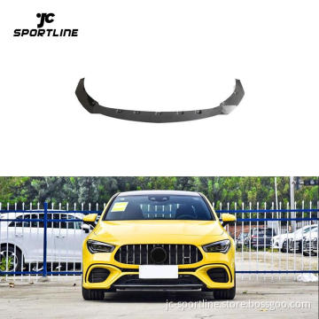 Carbon Fiber Front Bumper Lip Spoiler Splitter Diffuser for Mercedes-Benz CLA45 AMG W118 2020-2022